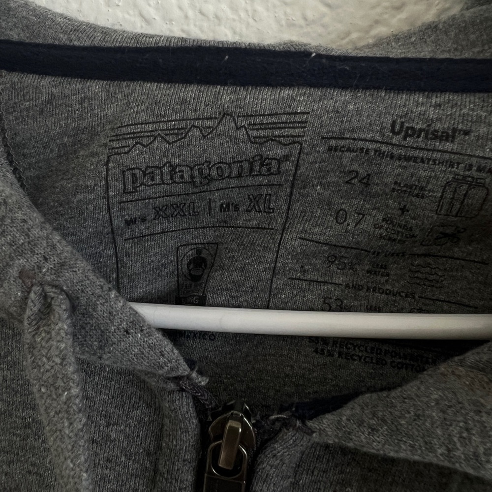 Patagonia Dark Gray Zip-Up Hoodie (XL) - Picture 5 of 6